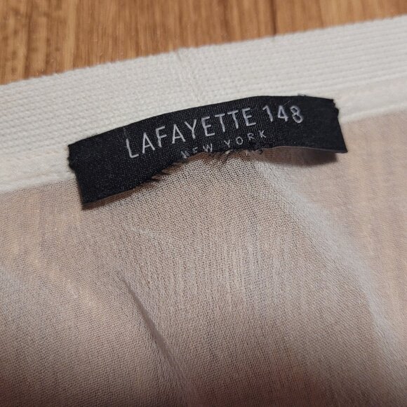 Lafayette 148 Ivory Silk Blend Duster Cardigan - Picture 4 of 8